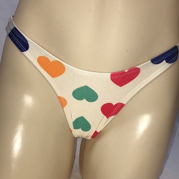 Zuliana Size Small Multi Heart Bikini Set. Made in USA. New With Tags. - Picture 3 of 4